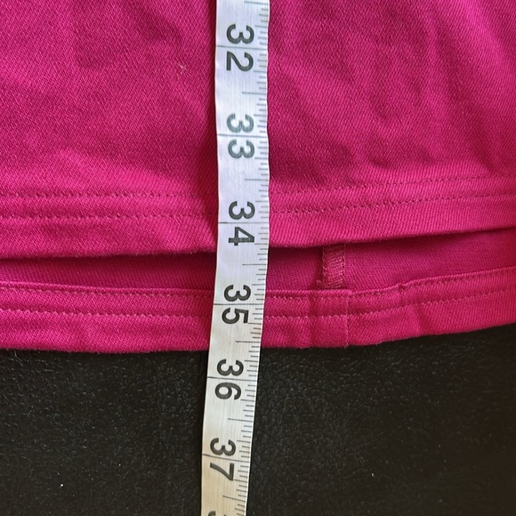 Tuckernuck HYACINTH HOUSE Raspberry Front Zip Denim Mini Dress Sz L NEW - Picture 13 of 14